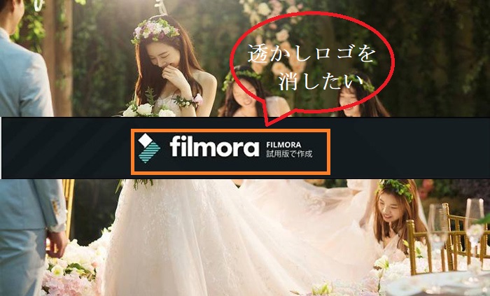 Filmoraロゴの消し方